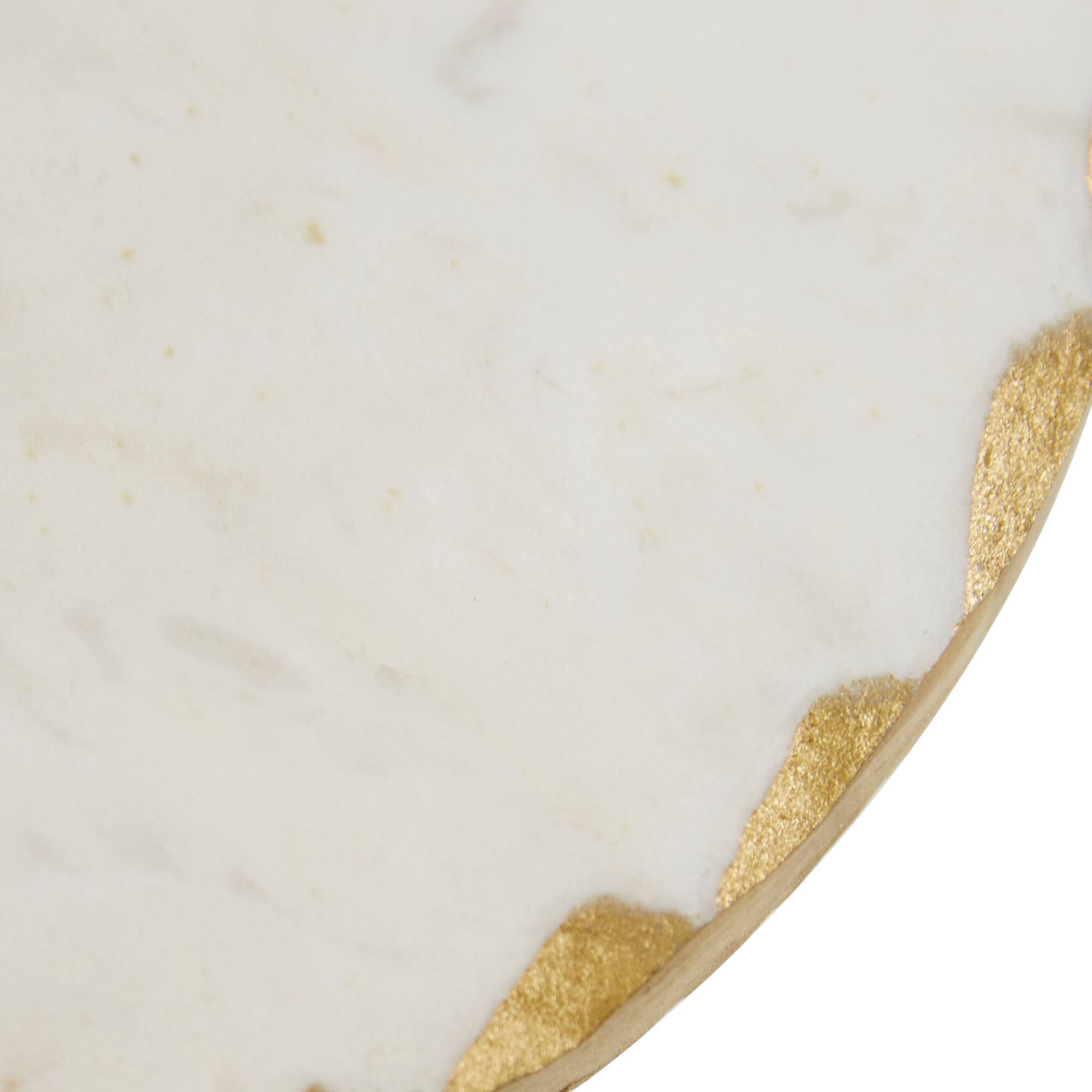 Set of 2 Gold Marble Natural Cake Stand, 12", 10"